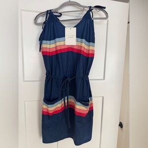 Striped Sleeveless Dress with Pockets